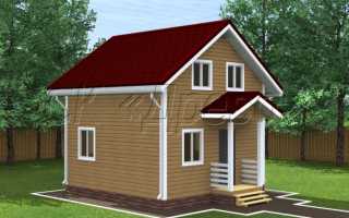 Каркасные дома 6 x 6 с мансардой, примеры готовых проектов.
