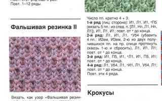 Виды вязания резинки спицами со схемами: простая, английская, французская для начинающих